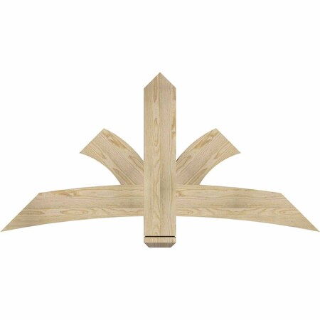 Ekena Millwork Davenport Rough Sawn Timber Gable Bracket, Douglas Fir, 60"W x 30"H x 2"D x 6"F, 12/12 Pitch GBW060X30X0206DAV00RDF